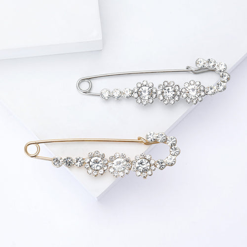 Alloy Rhinestone Classic Brooch Pin For Coats And Sweaters