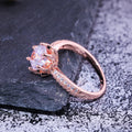 Classic Six Prong Simulated Diamond Women Ring, Full CZ Carat Style Wedding Jewelry Accessory view 4