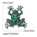Alloy Rhinestone Frog Brooch Pin For Suits And Coats view 5