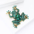 Alloy Rhinestone Frog Brooch Pin For Suits And Coats view 4