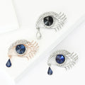 Alloy Rhinestone Angel Tear Brooch Pin For Fashion Apparel view 2