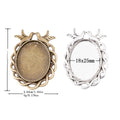 18x25mm Zinc Alloy Oval Bezel Charm Pendant No.174158 for DIY Necklace Bracelet Jewelry Making view 1