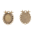 18x25mm Zinc Alloy Oval Bezel Charm Pendant No.174158 for DIY Necklace Bracelet Jewelry Making view 3