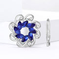 Alloy Rhinestone Flower Brooch Scarf Buckle For Multipurpose Accessories view 2