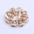 Alloy Rhinestone Glass Flower Brooch Pin Multipurpose Scarf Clasp view 3