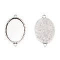 18x25mm Zinc Alloy Oval Setting Charm Pendant No.034472 for DIY Necklace Bracelet Jewelry Making view 2