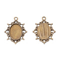 12x18mm Zinc Alloy Oval Bezel Setting Charm Pendant for DIY Necklace Bracelet Jewelry Making view 3