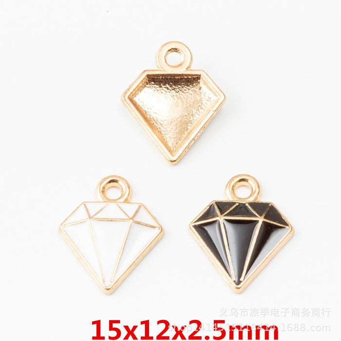 Zinc Alloy Diamond Charm Pendant for DIY Necklace Bracelet Jewelry Making