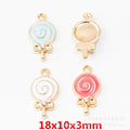 White Zinc Alloy Lollipop Charm Pendant for DIY Necklace Bracelet Jewelry Making view 1