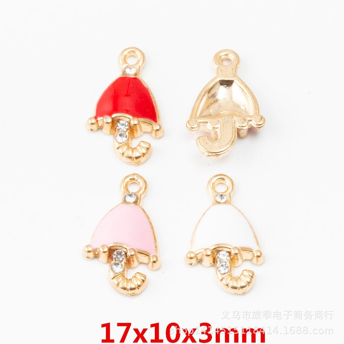White Zinc Alloy Umbrella Charm Pendant for DIY Necklace Bracelet Jewelry Making
