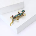 Alloy Rhinestone Lizard Brooch Pin For Trendy Clothing Decoration view 3