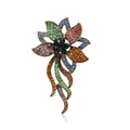 Alloy Rhinestone Bow Flower Brooch Pin For Sweaters And Coats view 5