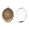30x40mm Zinc Alloy Oval Setting Charm Pendant for DIY Necklace Bracelet Jewelry Making view 4
