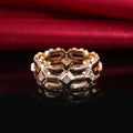 Modern Men's Wedding Band Copper Rose Gold And Gold Plated Creative Engagement Ring view 2