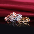 Modern Men's Wedding Band Copper Rose Gold And Gold Plated Creative Engagement Ring view 3