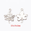 Antique Silver Zinc Alloy Maple Leaf Charm Pendant for DIY Necklace Bracelet Jewelry Making view 1