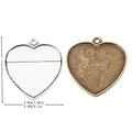 24mm Zinc Alloy Heart Charm Pendant for DIY Necklace Bracelet Jewelry Making view 1
