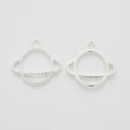 Zinc Alloy Planet Charm Pendant No.532047 for DIY Necklace Bracelet Jewelry Making view 4