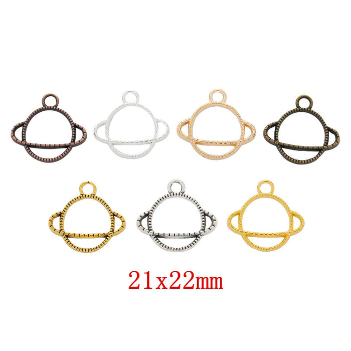 Zinc Alloy Planet Charm Pendant No.532047 for DIY Necklace Bracelet Jewelry Making