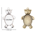 18x25mm Zinc Alloy Oval Bezel Charm Pendant for DIY Necklace Bracelet Jewelry Making view 1