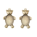 18x25mm Zinc Alloy Oval Bezel Charm Pendant for DIY Necklace Bracelet Jewelry Making view 3