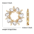 Alloy Rhinestone Floral Scarf Buckle Brooch For Multi Purpose Styling view 5