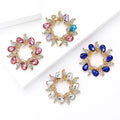 Alloy Rhinestone Floral Scarf Buckle Brooch For Multi Purpose Styling view 3