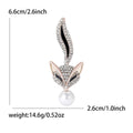Alloy Fox Pearl Brooch Pin For Scarf Shawl And Suit view 5