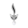 Alloy Fox Pearl Brooch Pin For Scarf Shawl And Suit view 2