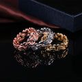 European Rose Gold Plated Engagement Ring, Creative Unisex Fashion Personality Finger Ring view 2