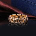 European Rose Gold Plated Engagement Ring, Creative Unisex Fashion Personality Finger Ring view 3