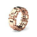 European Rose Gold Plated Engagement Ring, Creative Unisex Fashion Personality Finger Ring view 7