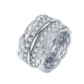 European Vintage Palace Lace Wide Ring With Micro Paved Zircon Stones For Women view 6
