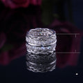 European Vintage Palace Lace Wide Ring With Micro Paved Zircon Stones For Women view 5