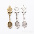 Zinc Alloy Spoon Charm Pendant for DIY Necklace Bracelet Jewelry Making view 2