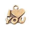 Zinc Alloy I Love You Charm Pendant for DIY Necklace Bracelet Jewelry Making view 2