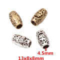 Vintage Alloy Hollow Fu Character Large Hole Beads For DIY European Bracelet Necklace Accessories view 1