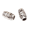 Vintage Alloy Hollow Fu Character Large Hole Beads For DIY European Bracelet Necklace Accessories view 2