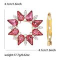 Rhinestone Alloy Round Scarf Buckle Brooch For Shawl Accessories view 6