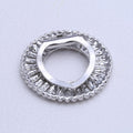 Alloy Rhinestone Floral Brooch Scarf Buckle For Multipurpose Styling view 3