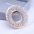 Alloy Rhinestone Floral Brooch Scarf Buckle For Multipurpose Styling view 4