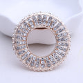 Alloy Rhinestone Floral Brooch Scarf Buckle For Multipurpose Styling view 6