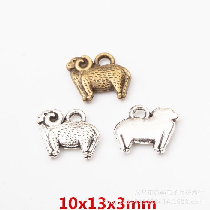 Zinc Alloy Sheep Charm Pendant No.441378 for DIY Necklace Bracelet Jewelry Making