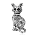 Antique Alloy Cat Brooch Pin For Cartoon Apparel Decoration view 2