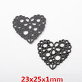Gold Zinc Alloy Heart Charm Pendant No.636823 for DIY Necklace Bracelet Jewelry Making view 3