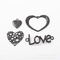 Gold Zinc Alloy Heart Charm Pendant No.636823 for DIY Necklace Bracelet Jewelry Making view 1