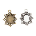 10x13mm Zinc Alloy Oval Bezel Charm Pendant for DIY Necklace Bracelet Jewelry Making view 4