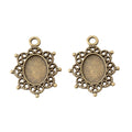 10x13mm Zinc Alloy Oval Bezel Charm Pendant for DIY Necklace Bracelet Jewelry Making view 3