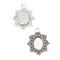 10x13mm Zinc Alloy Oval Bezel Charm Pendant for DIY Necklace Bracelet Jewelry Making view 2
