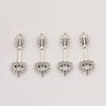 Zinc Alloy Heart Arrow Charm Pendant for DIY Necklace Bracelet Jewelry Making view 2